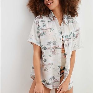 Aerie Vintage Aloha Shirt M